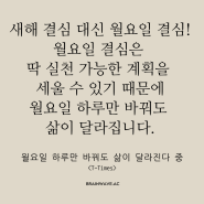 새해 결심 대신 월요일 결심!