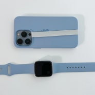 애플워치 정품 실리콘 스트랩 블루포그 교체 방법 44mm, 45mm 호환