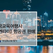 (주)한국교육여행사 인천 → 연태(옌타이) 항공권 판매