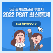 2022년 5급 PSAT 행정, 외교관 후보자 합격 커트라인과 통계 데이터