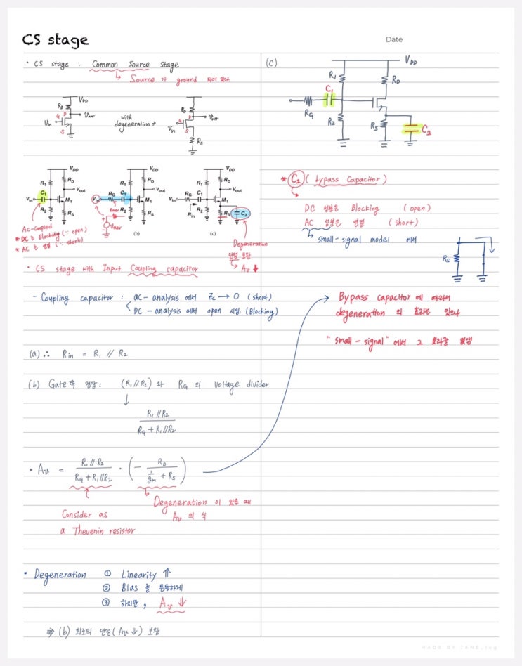 [전자회로(Microelectronics)] CS(common source)/CG(common source) - Stage ...