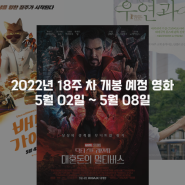 2022년 18주 차 개봉 예정 영화 소개, '닥터 스트레인지: 대혼돈의 멀티버스', '배드 가이즈', '우연과 상상'