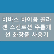 비바스 바이옴 콜라겐 스킨로션 주름개선 화장품 사용기