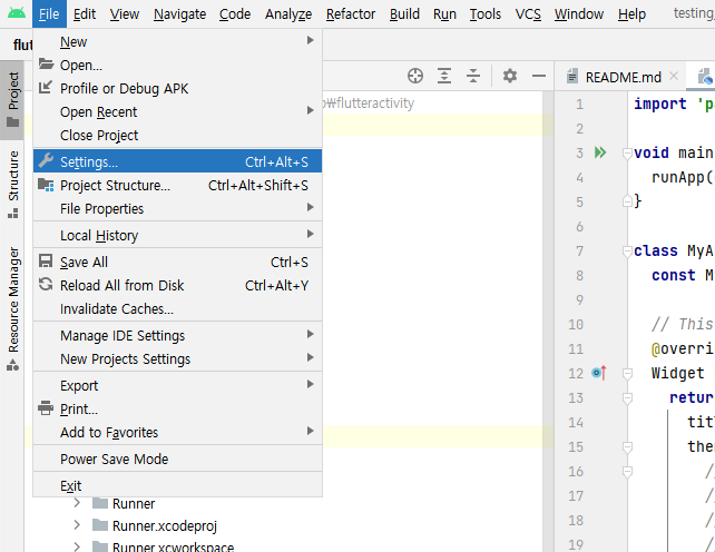 Android Studio 에서 Flutter Inspector 트리가 안 뜬다면?? : 네이버 블로그
