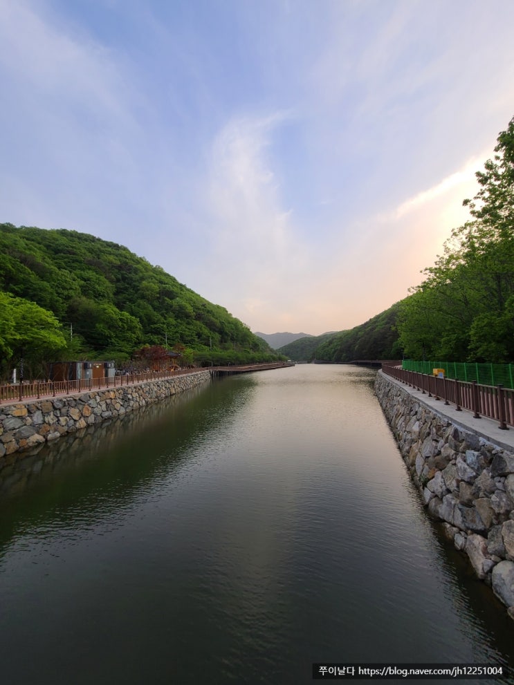 정관 병산저수지 빛물꿈테마길 야경 둘레길 산책