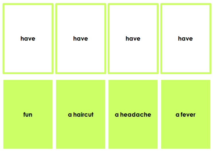 Collocation Matching Card Game Activity : 네이버 블로그