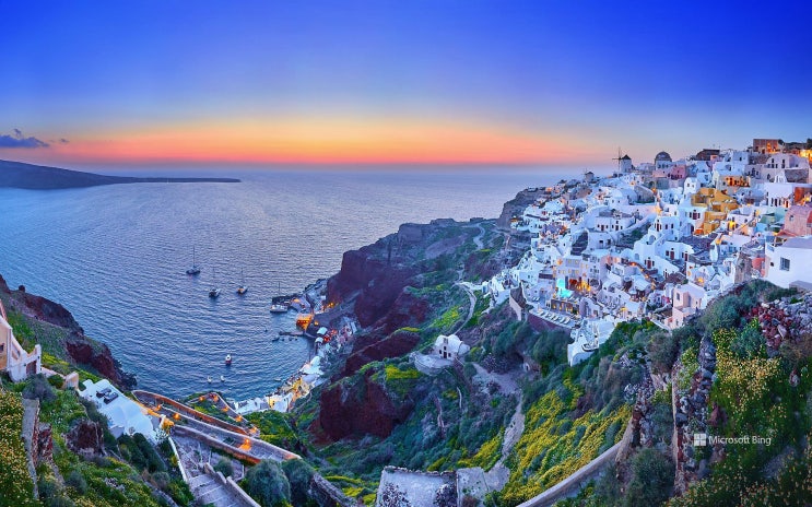 그리스, 산토리니섬 오이아 마을(the Village Of Oia On The Island Of Santorini, Greece 