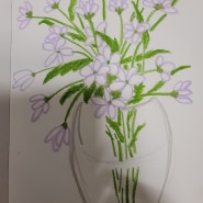[그림일기챌린지]오일파스텔로 꽃 그리기