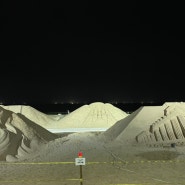 부산 2022 해운대 모래축제 미리보는 모래조각 야경