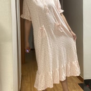 모드린 예쁜 여성잠옷세트 핑크 블라썸 홈웨어 원피스 편안해요