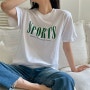 Sports 티셔츠 (화이트/크림옐로우, 프리사이즈)