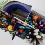 아이책상정리: 색연필 색종이 연필꽂이로 사용중인 포르타 정리함 : 4살 6살 아이들 정리습관이생겼어요!