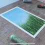 오일파스텔 간단한 여름 풀밭 풍경화 초보 기초 그림그리기