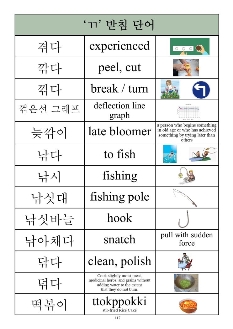 [겹받침 단어] 'ㄲ' 받침 단어 모음 -updated : 네이버 블로그