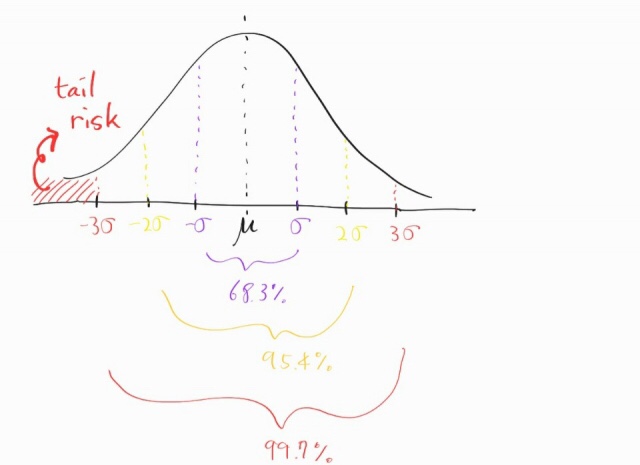 꼬리위험(Tail Risk) : 정규분포의 양쪽 꼬리에 해당하는 사건이 일어나는 리스크 : 네이버 블로그