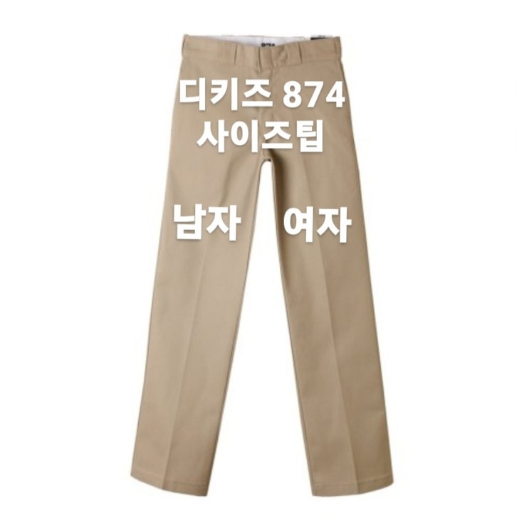 디키즈 874 사이즈팁 & 코디 (남자 사이즈팁 & 여자 로우라이즈 팬츠 사이즈팁) : 네이버 블로그