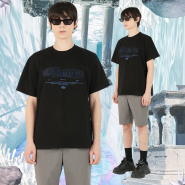 [22 AOX S/S] Ocean Metaverse Embroidery Short Sleeve T-shirts (Black)