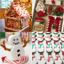 크리스마스 홈파티 귀여운 쿠키 과자의 집 음식 이미지 모음