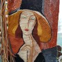 [손뜨개 그림] 모딜리아니 - 큰 모자를 쓴 잔 에뷔테른