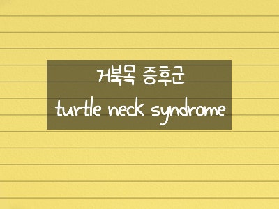 거북목 증후군 (turtle neck syndrome) : 네이버 블로그
