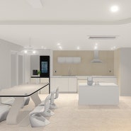 청라 아파트 [주방인테리어] 3D렌더링 디자인