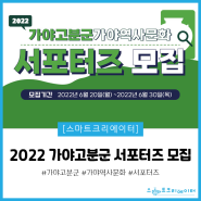 [모집] 2022 가야고분군 가야역사문화 서포터즈