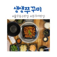 [울산동구맛집] 생생쭈꾸미 / 쭈꾸미볶음 철판쭈꾸미 졸맛탱 👍🏻