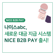 [언론보도] 나이스abc, 기업 간 새로운 대금 지급 시스템 ‘NICE B2B PAY’ 출시