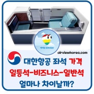 ✈️대한항공만 있는 💺일등석(퍼스트 클래스) vs 비즈니스 vs 이코노미석💺 항공권 가격 얼마나 차이날까?