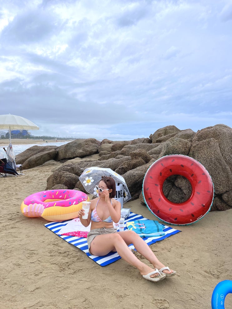 7번국도여행 8 _ 양양 하조대 ) 하조대식당 / 하조대해수욕장 물놀이 ....