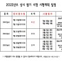 2022년 조리기능사 자격증 시험 시행계획 일정 필기18~20회 & 실기 13~14회