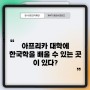 [제4기 청년서포터즈] 아프리카 대학에 한국학을 배울 수 있는 곳이 있다?
