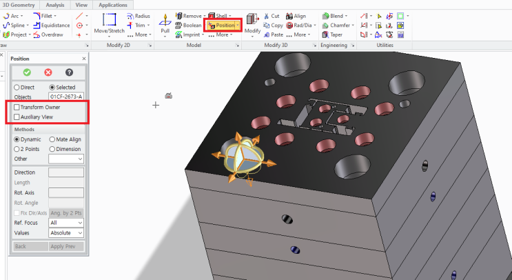 Creo Elements/Direct Modeling – Position 추가 옵션 : 네이버 블로그