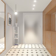 청라 아파트 [현관인테리어] 3D렌더링 디자인