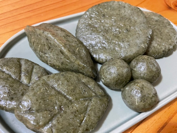 쑥개떡 쑥떡 개떡 건포도 쑥송편 만들기 조물조물 키즈요리 : 네이버 블로그