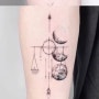 왕십리타투 , 한양대타투 : 라인으로 작업한 미니타투 (달,우주, 문양)와 팔에 들어간 나비타투 ,별빛타투 를 소개합니다