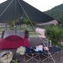 신불산 달빛 야영장 우중 캠핑