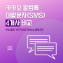 대량문자(SMS) 전송, 카카오 알림톡·친구톡 발송 플랫폼 업체 비교