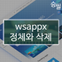 wsappx 프로세스 정체, 중지 방법은?
