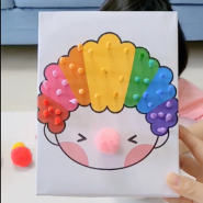 유아 미술놀이 : 면봉끼우기 (무료 도안 첨부)