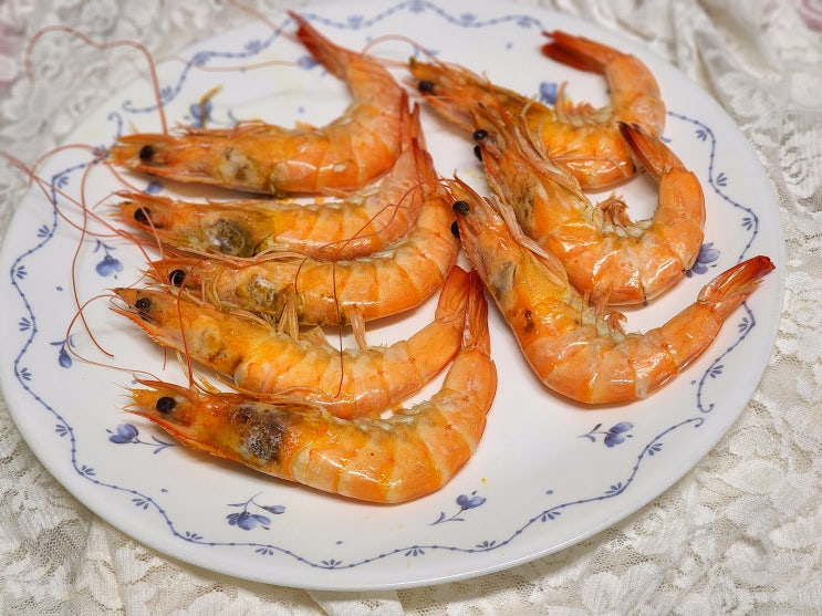건강한 간식 안주로 좋은 국산생물새우찜 새우찜시간 대하찜 만드는법 : 네이버 블로그