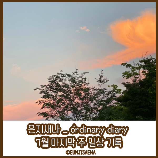 은지새나 _ ordinary diary 7월 마지막 주 일상 기록 : 네이버 블로그