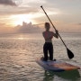 괌 패들보드 렌트 후지타해변에서 패들보드 타기 Lotus Surf Shop 비치하우스그릴