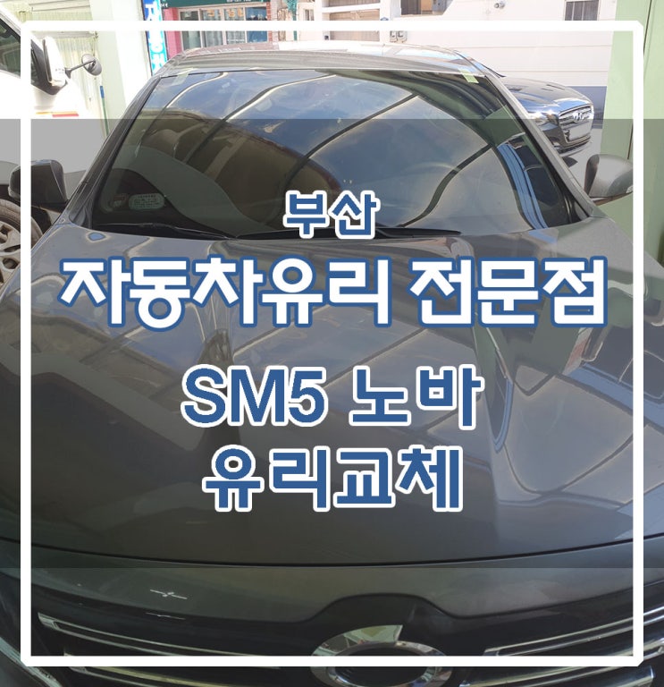부산 반송 자동차유리 / SM5 앞유리 교체, 교환 전문으로 하는 차유리 시공점 : 네이버 블로그