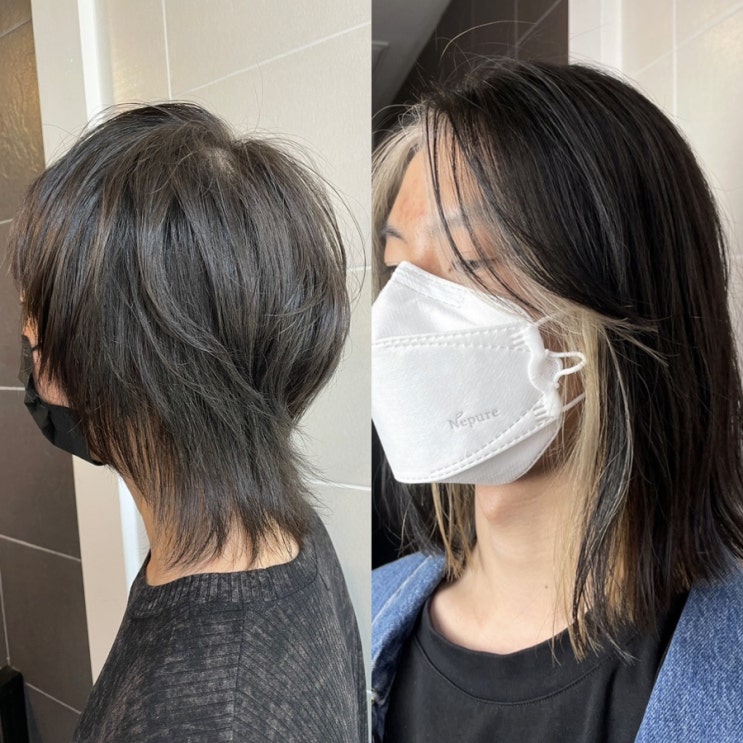 남자도 어울릴까? 남자울프컷 남자단발머리투톤염색 : 네이버 블로그