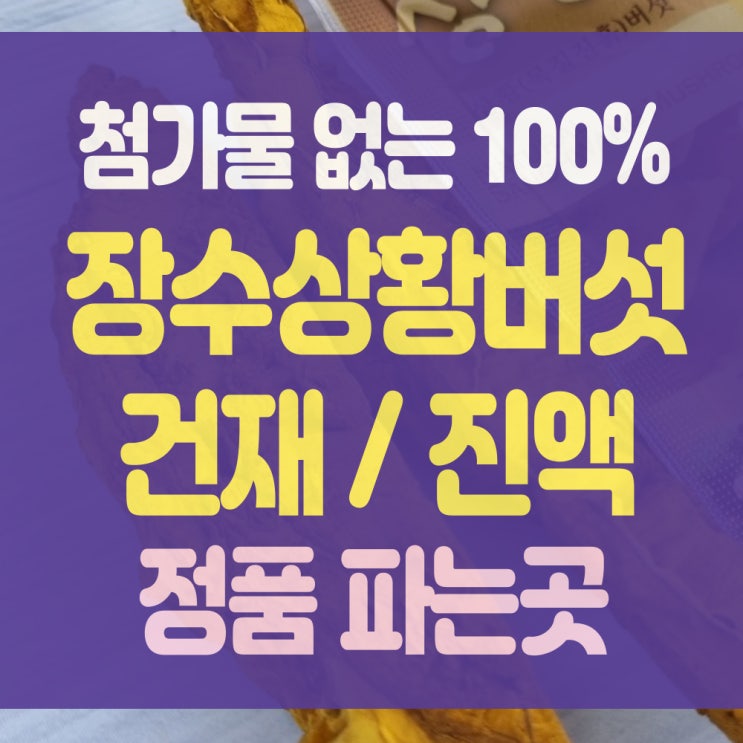 장수상황버섯 효능과 진액, 차 먹는 방법 알아보자. : 네이버 블로그