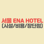 ENA SUITE HOTEL 남대문 호텔 내돈내산 방문후기 (시설/비용/장단점)