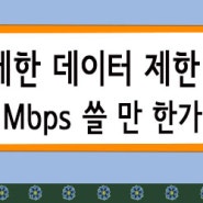 LTE 5Mbps 인터넷 제한 속도는 넷플릿, 유튜브, 스카이프 화상통화, 게임을 즐기기에 충분한가요?