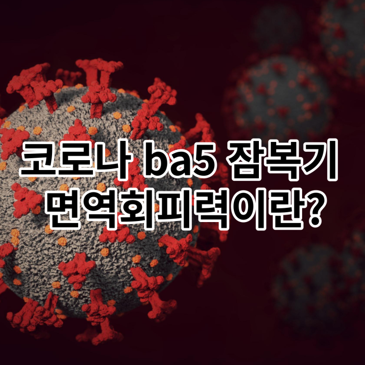 코로나 ba5 잠복기 면역회피력이란? : 네이버 블로그