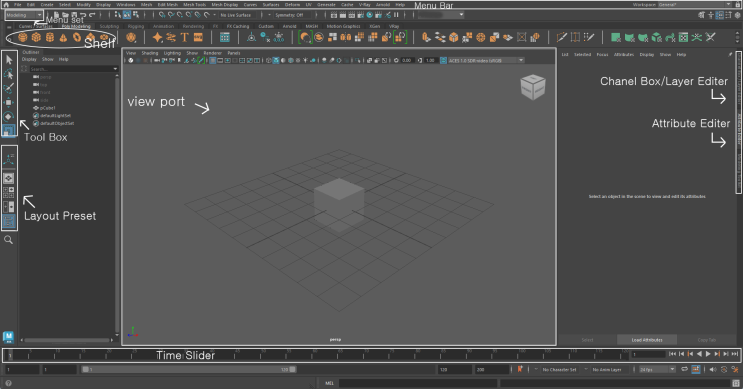 1. Maya Interface 마야 인터페이스 소개 : 네이버 블로그